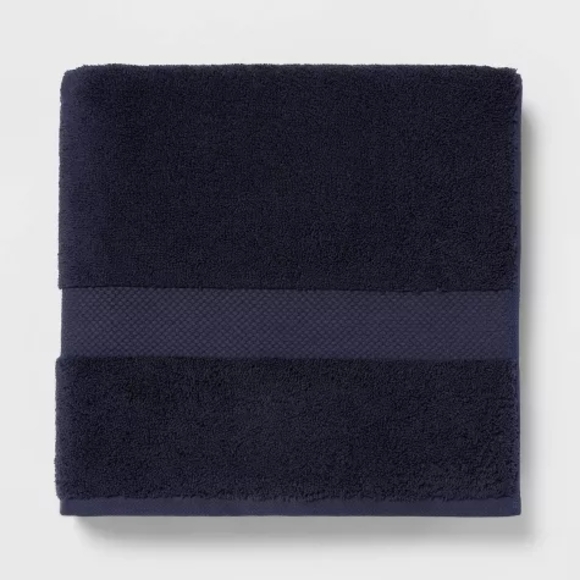 Performance Plus Bath Towel - Threshold Navy Blue Bath Towel - Picture 1 of 3
